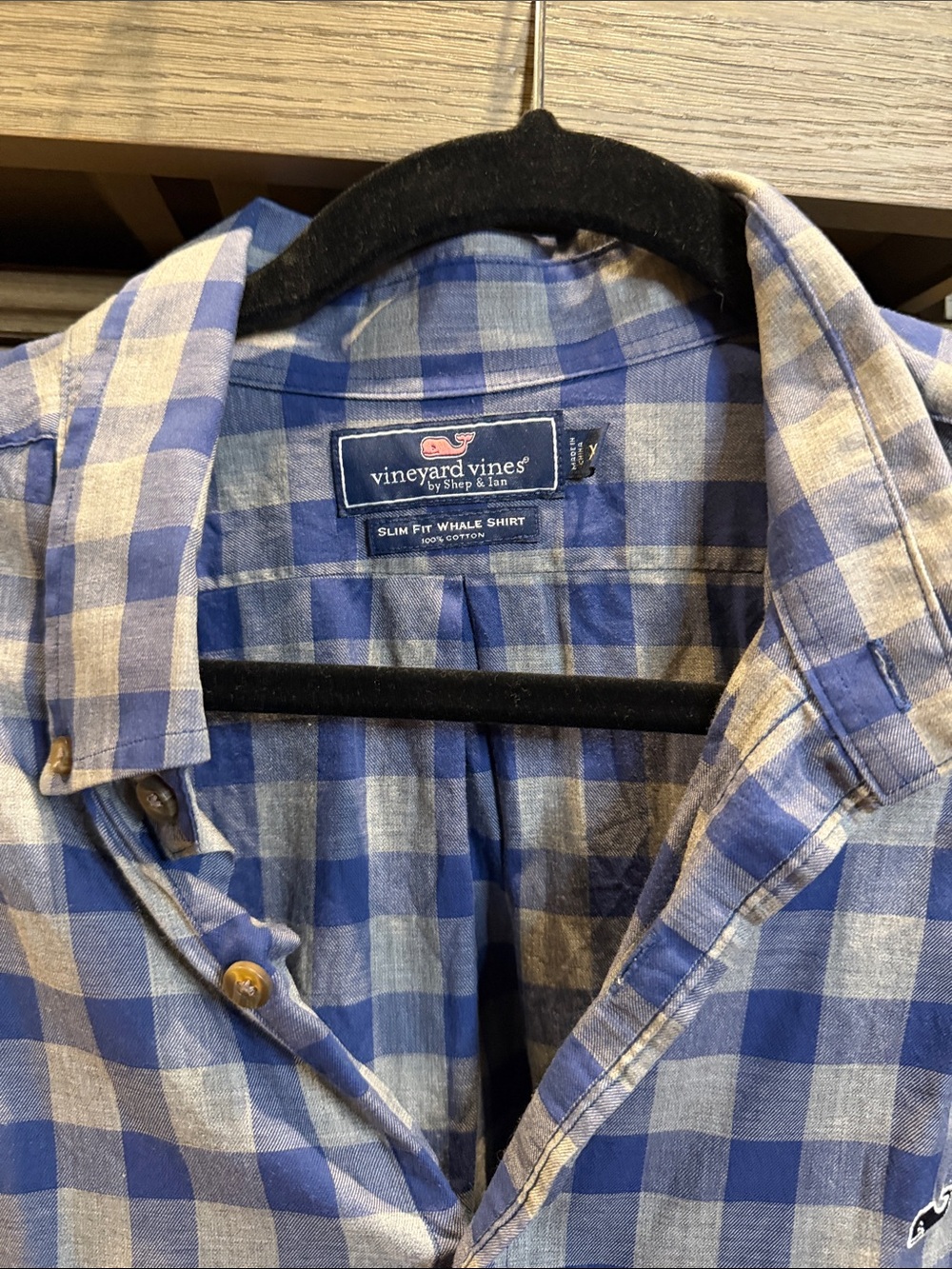 Vineyard Vines Blue and White Check Button-Down Shirt - Picture 5 of 5